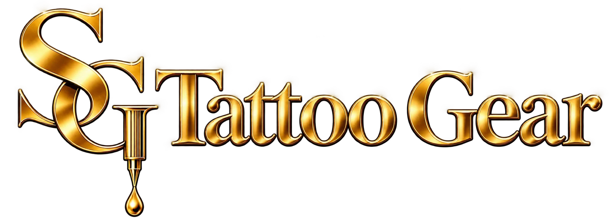 SG Tattoo Gear gold wordmark